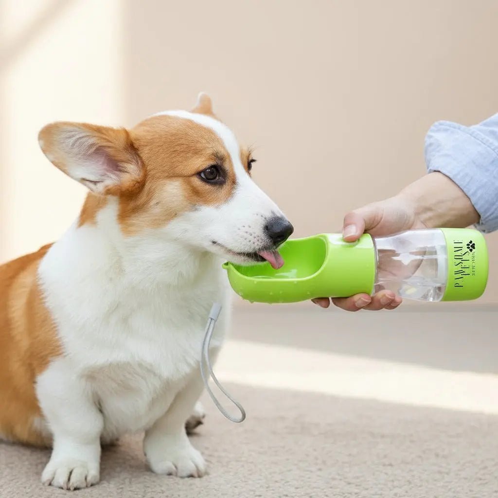 2 - in - 1 Tragbarer Futter - Wasserbehälter für unterwegs - WoofWonder