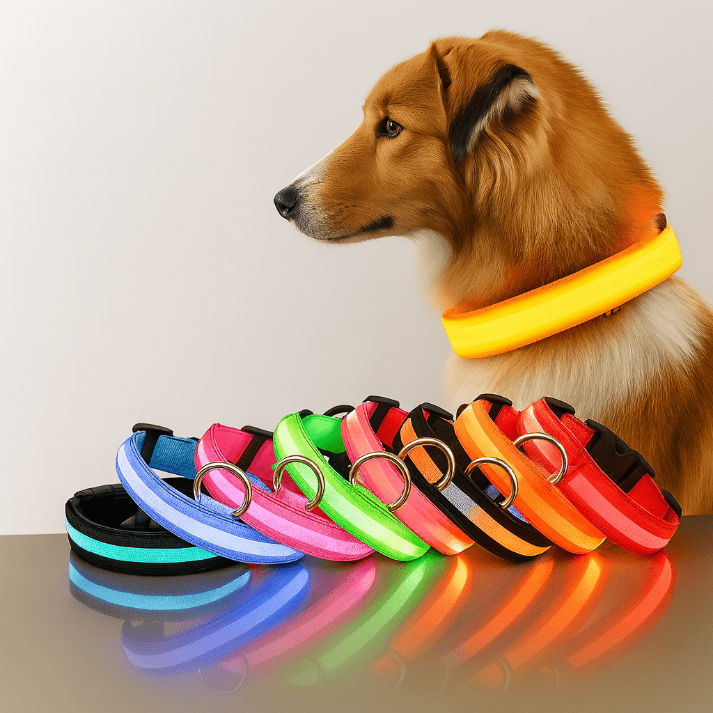 Woofwonder® LED - Hundehalsband – Maximale Sichtbarkeit & Sicherheit bei Nacht - WoofWonder